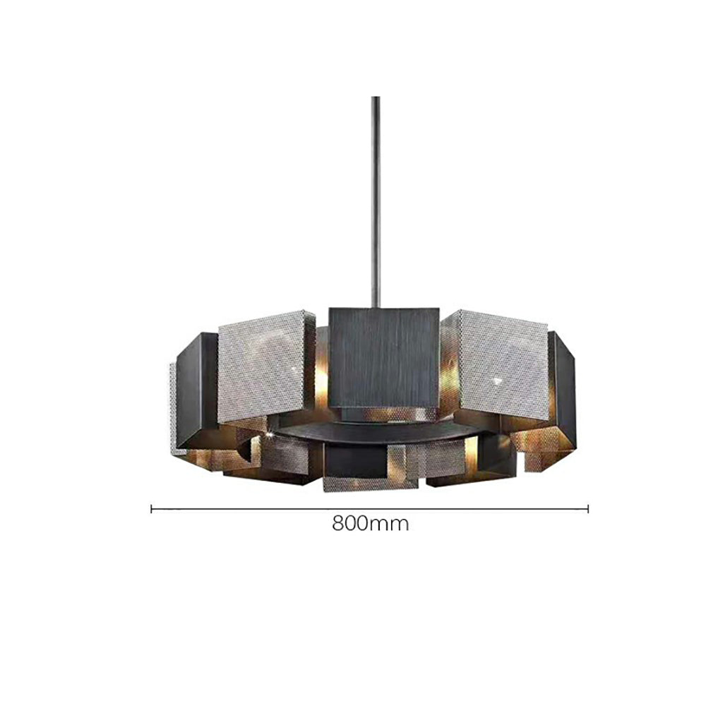 Stainless Steel Industrial Modern Ring Chandelier