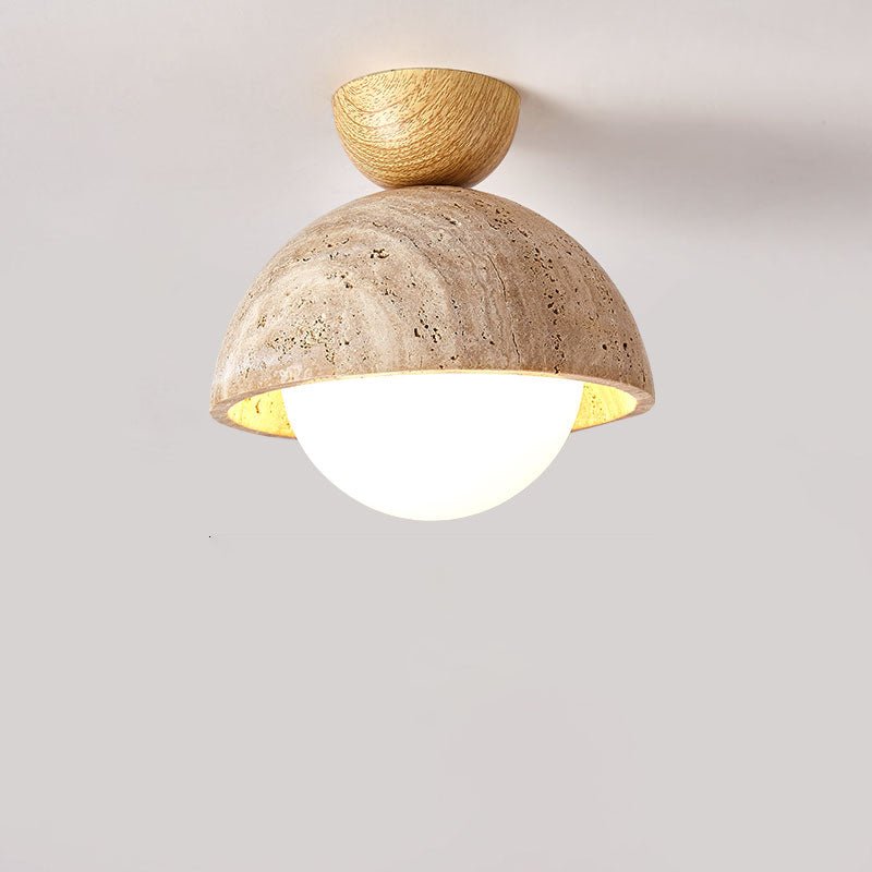 Flore Travertine Bud Ceiling Light