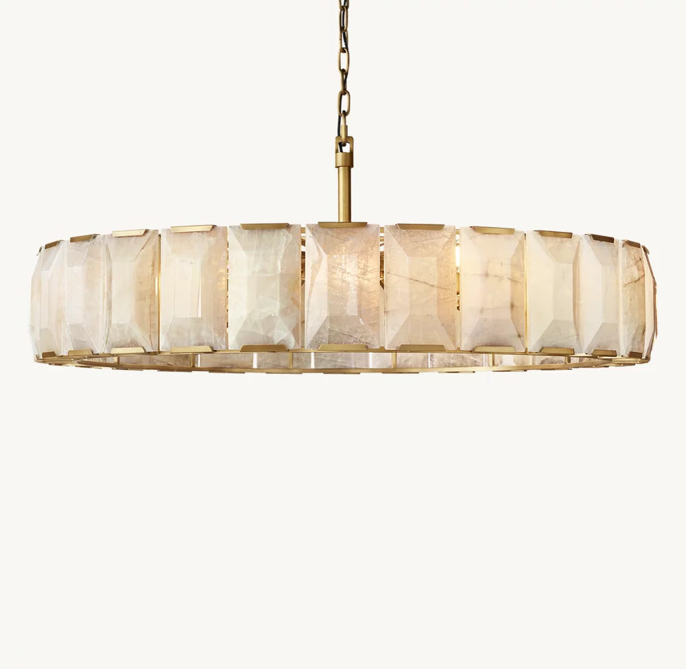 Harlow Calcite Round Chandelier 60"