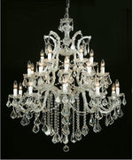 Gold Twenty-Six-Light Chandelier with Swarovski Elements Crystal