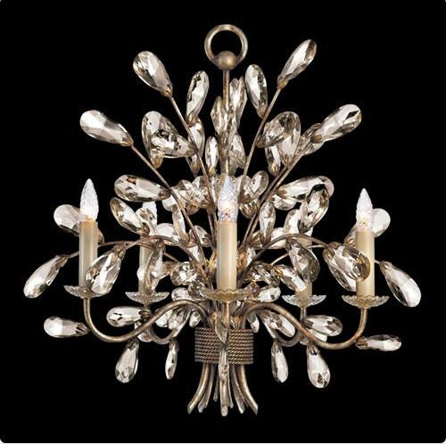 Five-Light Chandelier in Cool Moonlit Patina Finish