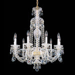 Gold plated 8 Light Bohemian crystal Chandelier