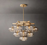 Cabrette Clear Glass Round Chandelier 36"