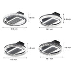 19.7 In. Nordic 6 Speeds Bladeless Ceiling Fan with LED Light, Remote Control