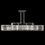 Crystal Enchantment 10-Light Island Pendant in Silver Leaf Finish