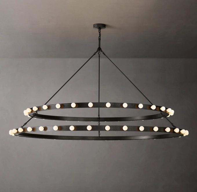 Vitoria Round Two Tiered Chandelier 72"