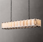 Harlow Calcite Rectangular Chandelier 74"