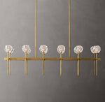 Boule De Cristal Clear Glass Double Linear Chandelier 60"