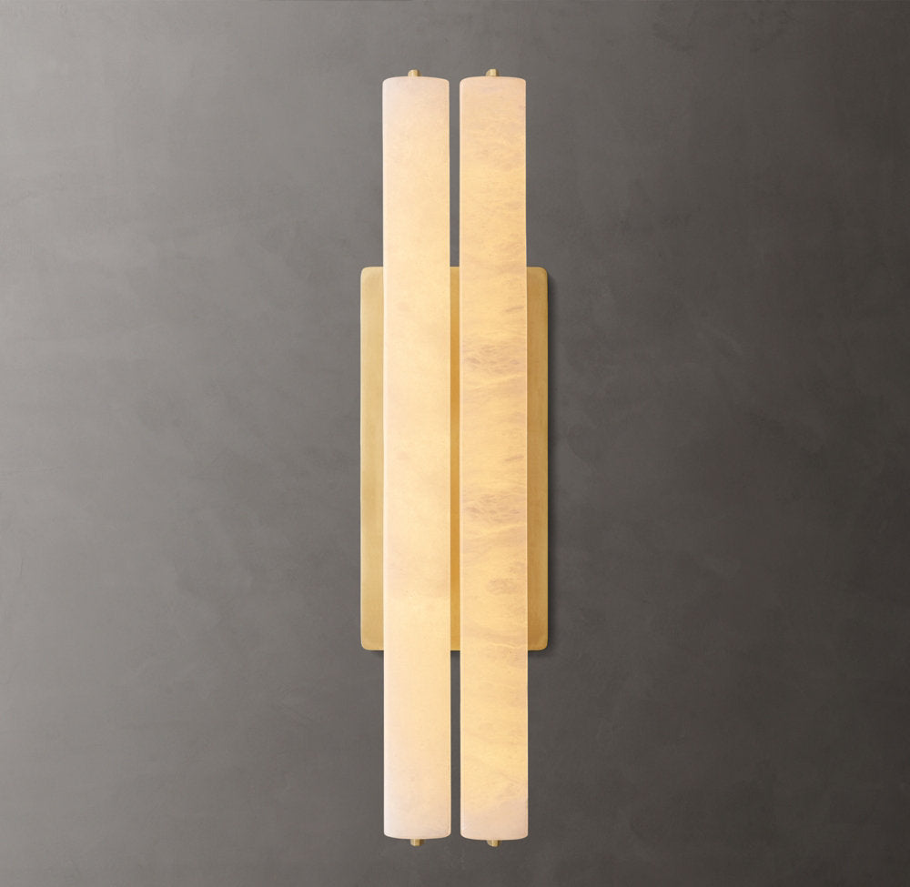 Audubon Alabaster Double Sconce