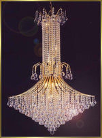 Entryway/ foyer crystal chandelier in gold plated finish