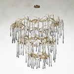 Branching Crystal 20-Light Ceiling Chandelier