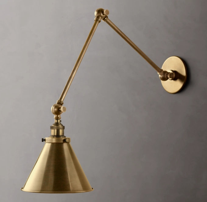 20th C. Library Double Sconce