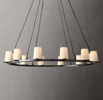 Pauillac Fabric Shade Round Chandelier 48"