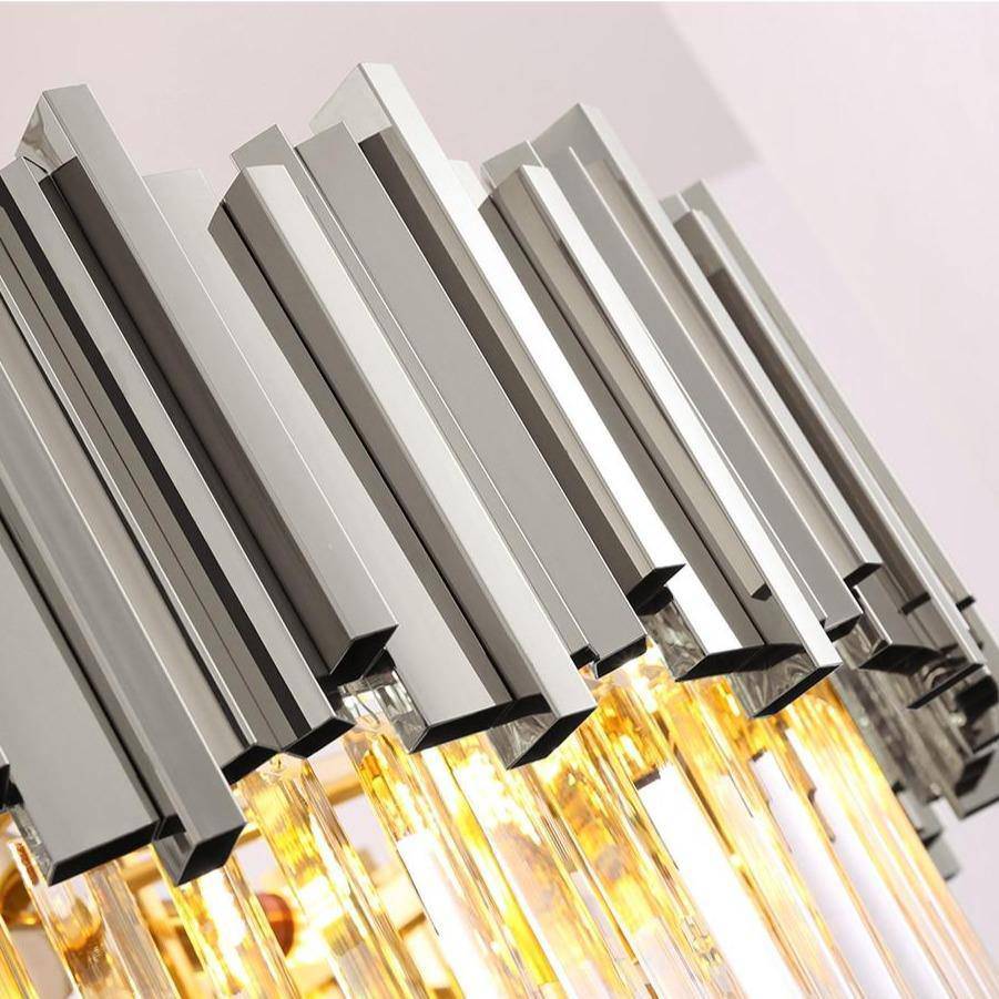 Gio Stainless Steel & Crystal Modern Chandelier
