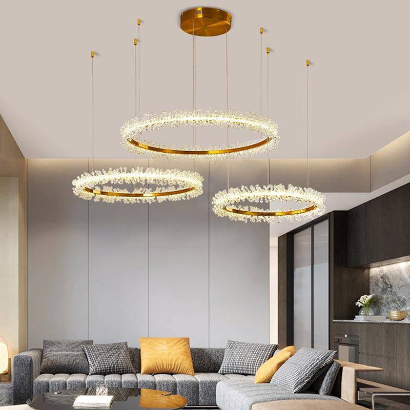 Capri 3-Ring Crystal Chandelier
