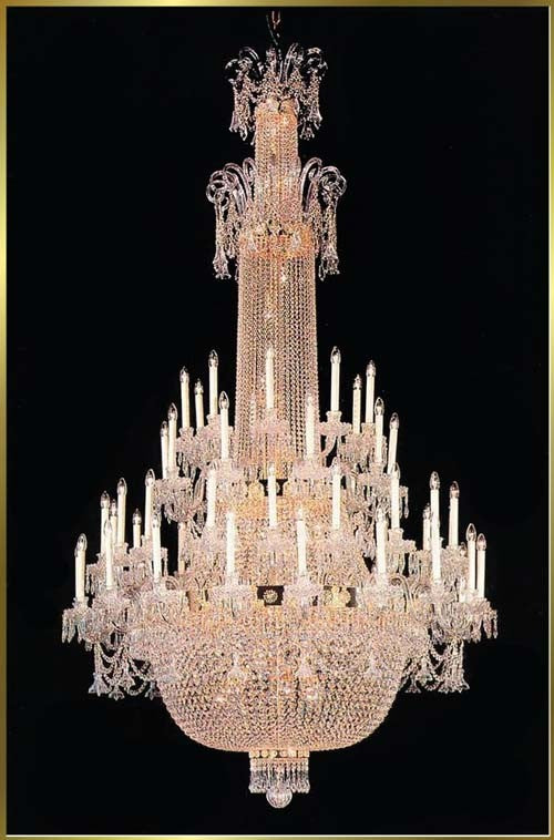 Empire luxury crystal chandelier in gold plated finish