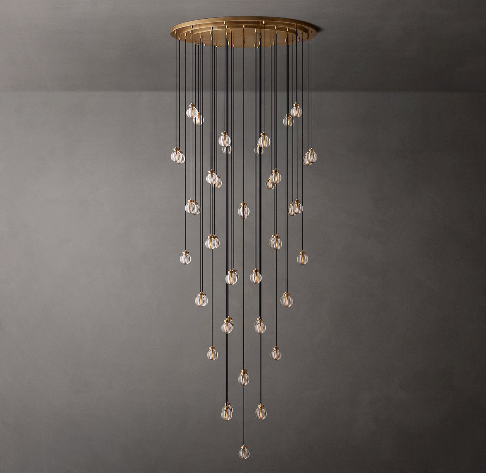 Pearl Round Chandelier 60"