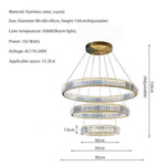 Roma 3-Tier Modern Chandelier