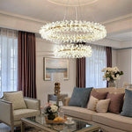 Mira Double Ring Crystal Chandelier