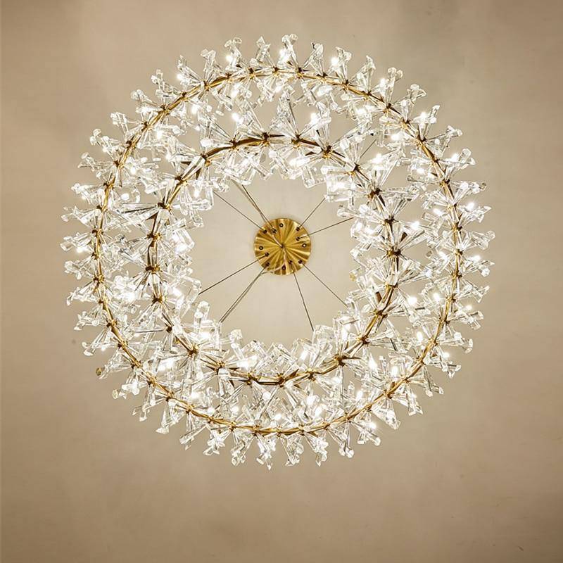Mira Double Ring Crystal Chandelier