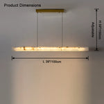 Linear Alabaster Chandelier