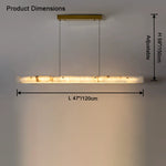 Linear Alabaster Chandelier