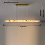 Linear Alabaster Chandelier