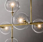 Glass Globe Mobile Linear Chandelier