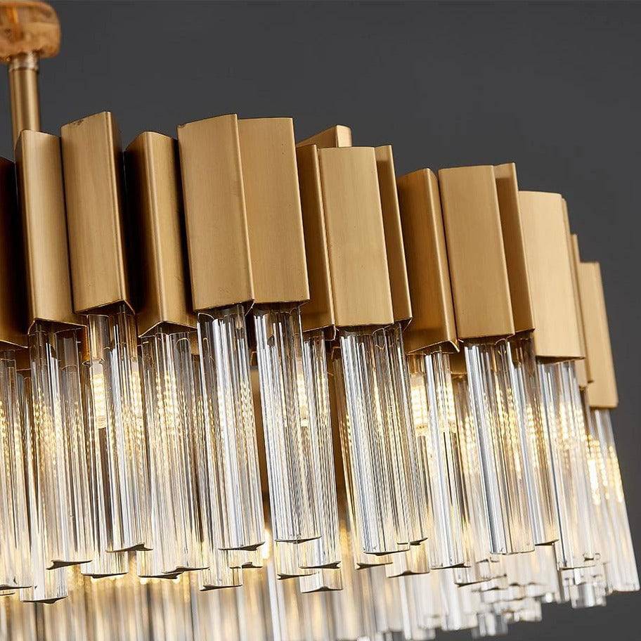 Milano Brushed Gold Dining Room Chandelier