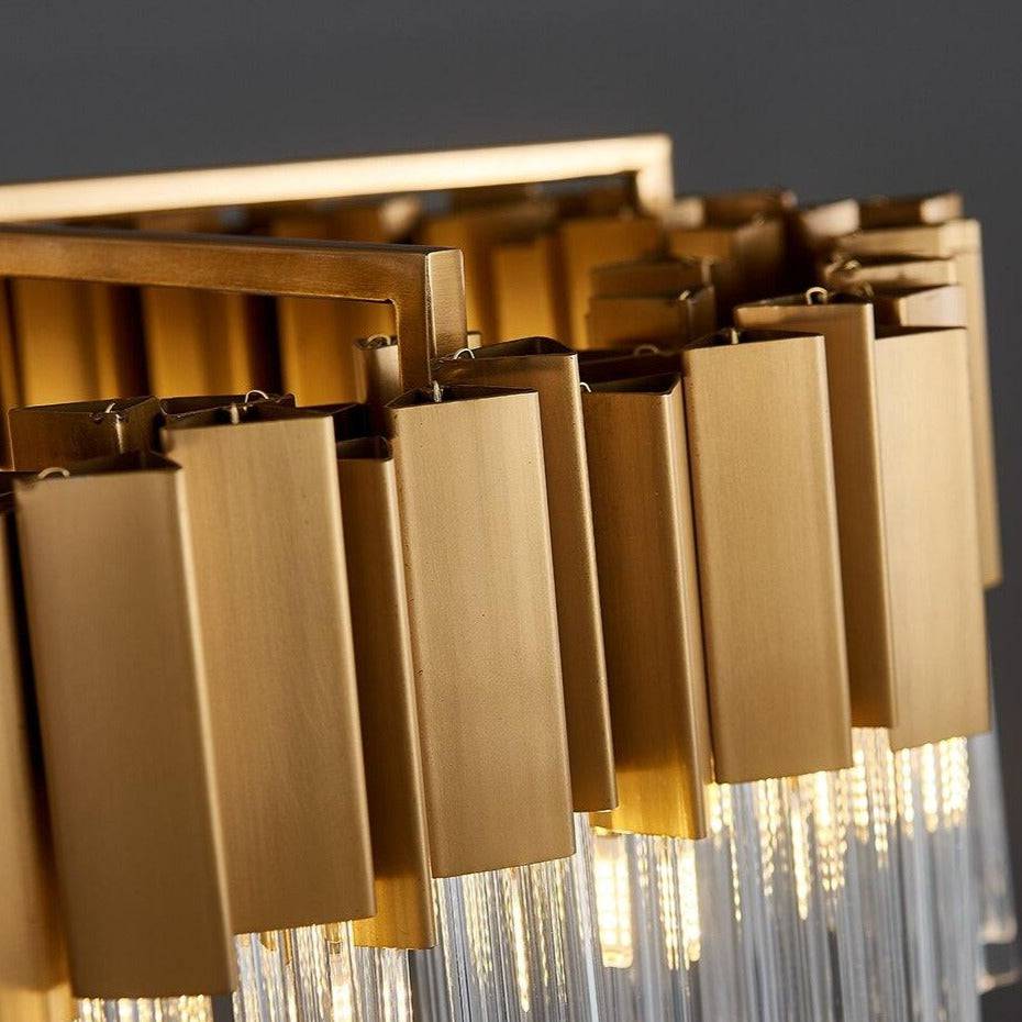 Milano Brushed Gold Dining Room Chandelier