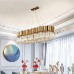 Milano Brushed Gold Dining Room Chandelier