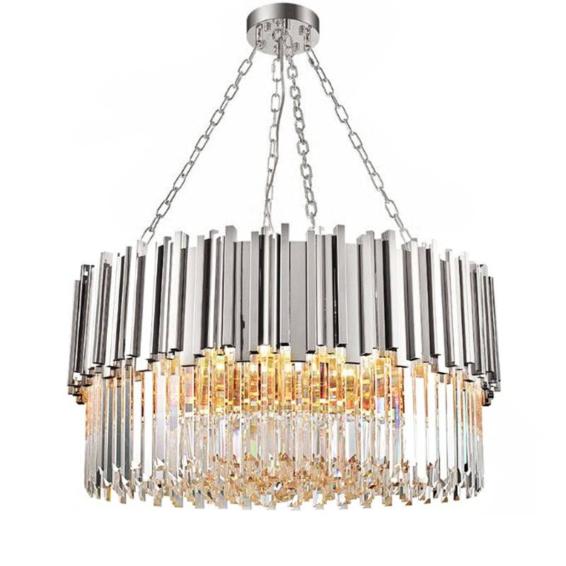 Gio Stainless Steel & Crystal Modern Chandelier