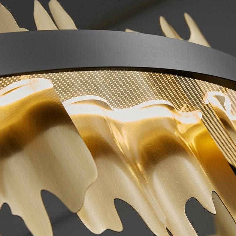 Nera Brushed Brass Modern Chandelier