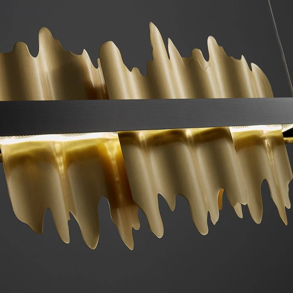 Nera Brushed Brass Dining Room Chandelier