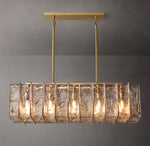Lattice Smoke Glass Linear Chandelier 49"