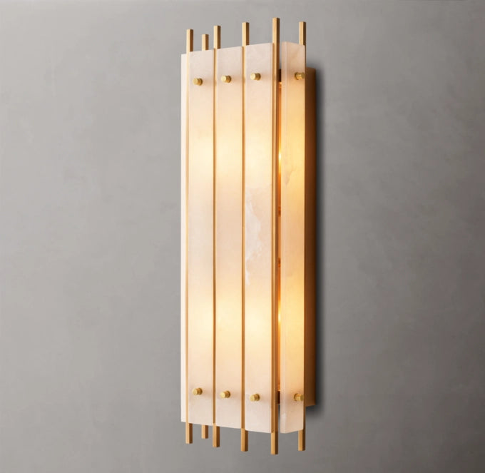 San Marco Alabaster Grand Rectangular Sconce