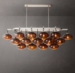 Cabrette Amber Glass Linear Chandelier 72"