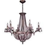 Bronze Twelve-Light 30-Inch Chandelier