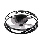 Round Three Step Dimming LED Nordic Bladeless Ceiling Fans with Remote