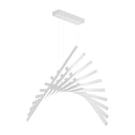 Waves Fishbone Strip Stepless Dimming LED Nordic Chandelier Pendant Light