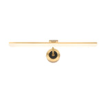 Adjustable LED Bathroom Vanity Mirror Light with Rotatable Flat Bar in Gold/Black Finish