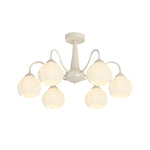 6 Round Flowers Bell Orchid Three Step Dimming Modern Chandelier Lamp