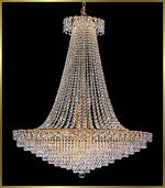 Gold plated crystal chandelier empire style for foyer