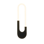 Modern Indoor Oval LED Wall Sconces - 16'' H, Gold/Black