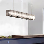 Long Creative Glass Personalized LED Post-Modern Dining Room Chandelier