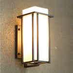 Square Waterproof LED Black Retro Outdoor Wall Lamp Exterior Lights