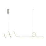 Minimalist Waves Circular Stepless Dimming LED Intelligent Chandeliers