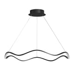 Circular Wavy LED Stepless Dimming Modern Chandelier Hanging Ceiling Lamp