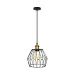 3 Lights Changeable Shape Iron Cage Retro Industrial Style Chandelier