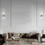 Glass Long Tube up and down Lighting Simple Art Postmodern Wall Light Fixture